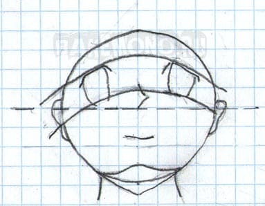 Рисуем карандашом Голова вид вверх